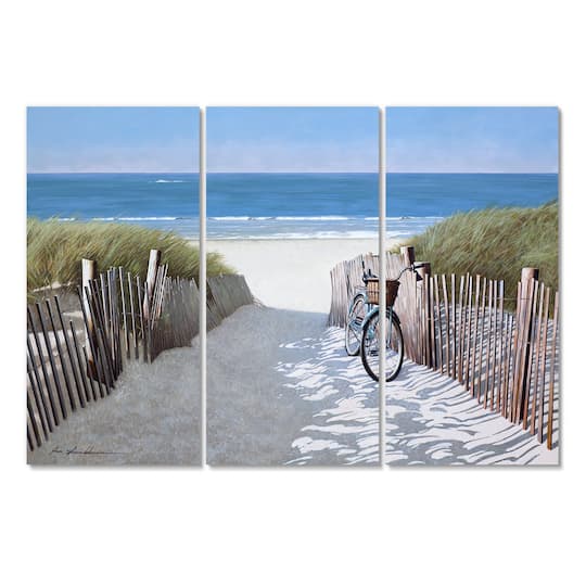 Designart - Beach Bike 2 - Beach Canvas Art Print